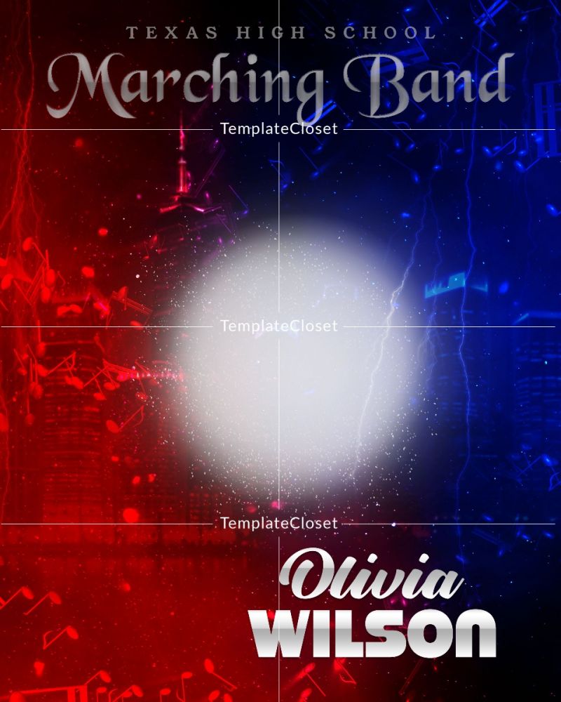 Marching Band Customized Layered Template