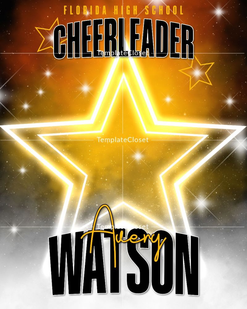 Billie Smith - Newyork Cheerleader Sport Photography Template