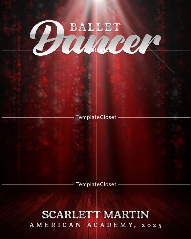 Scarlett Martin - Ballet Dancer Senior Digital Photoshop Template