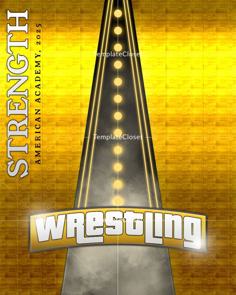 Wrestling Memory Mate Sports Photoshop Template