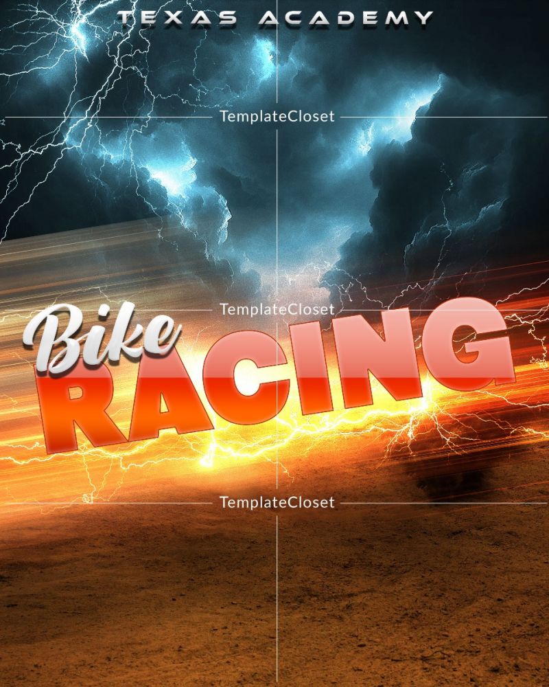 Bike Racing Senior Memory Mate Sport Photography Template