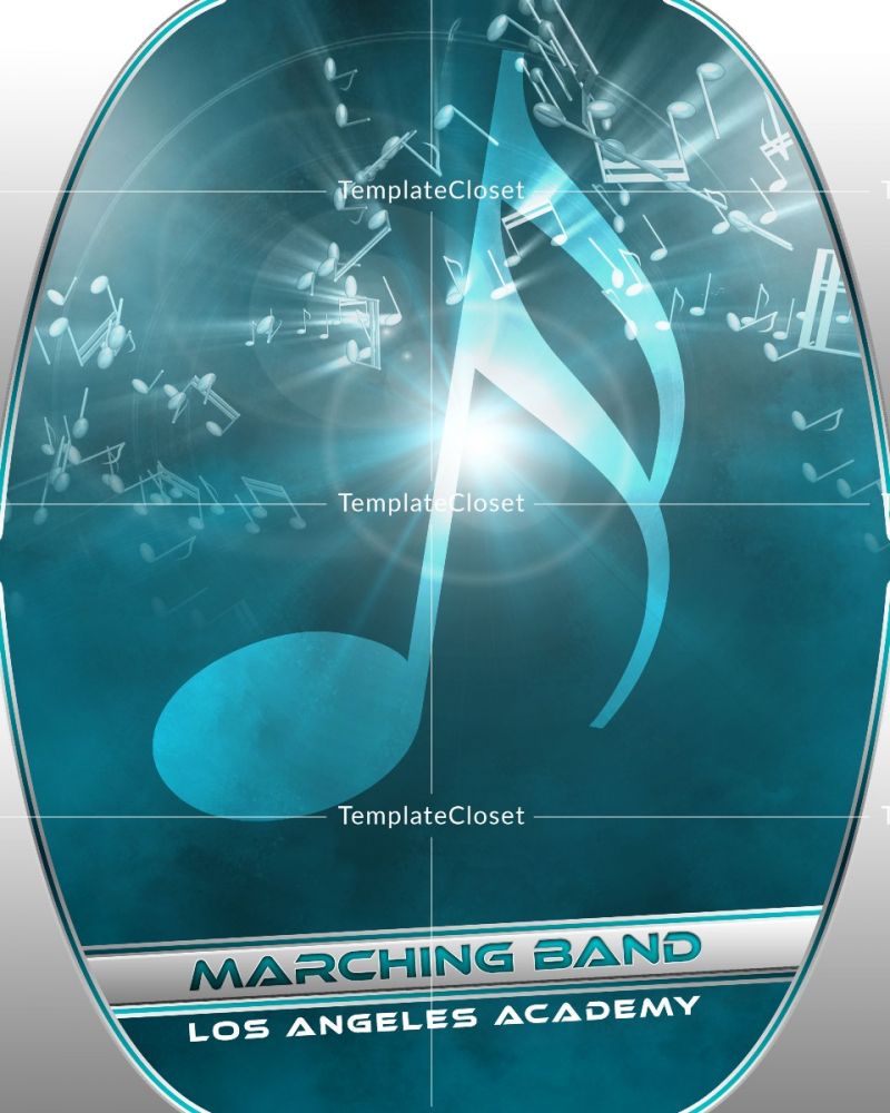 Marching Band Customized Layered Template