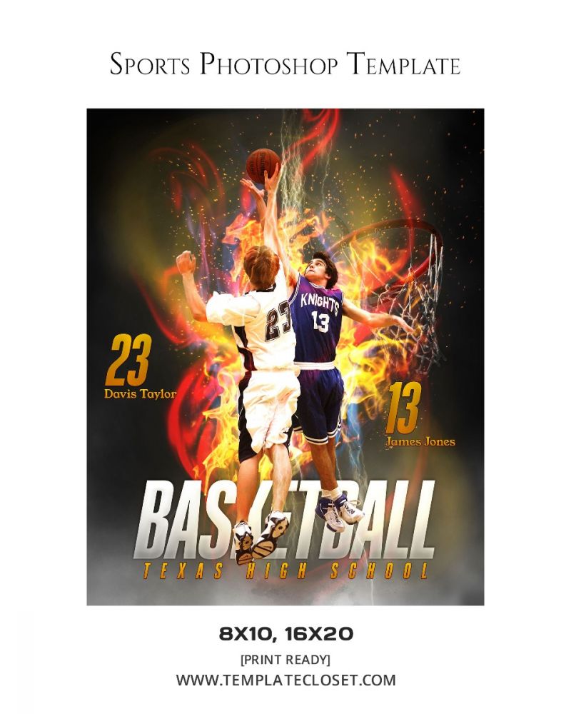 Baseball Florida High School Signature Effect Sport Photography Template