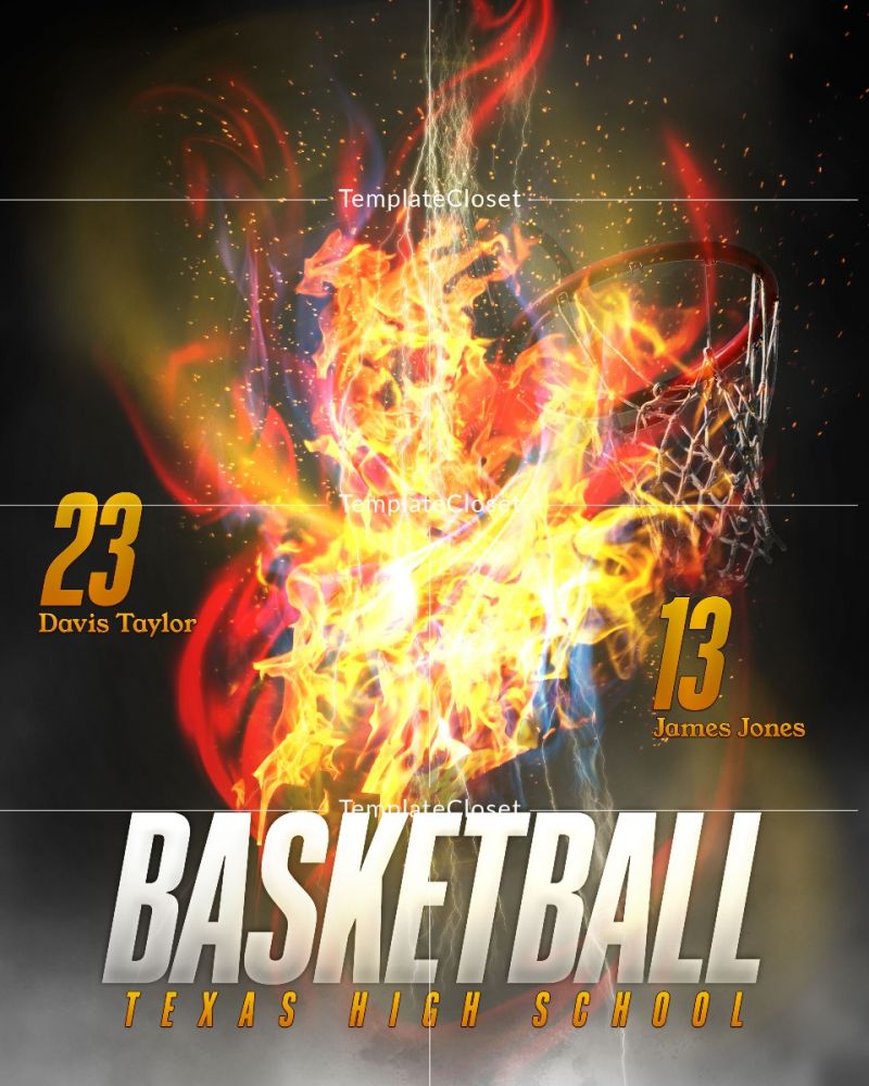 Baseball Fire Effect Print Ready Sport Photography Template