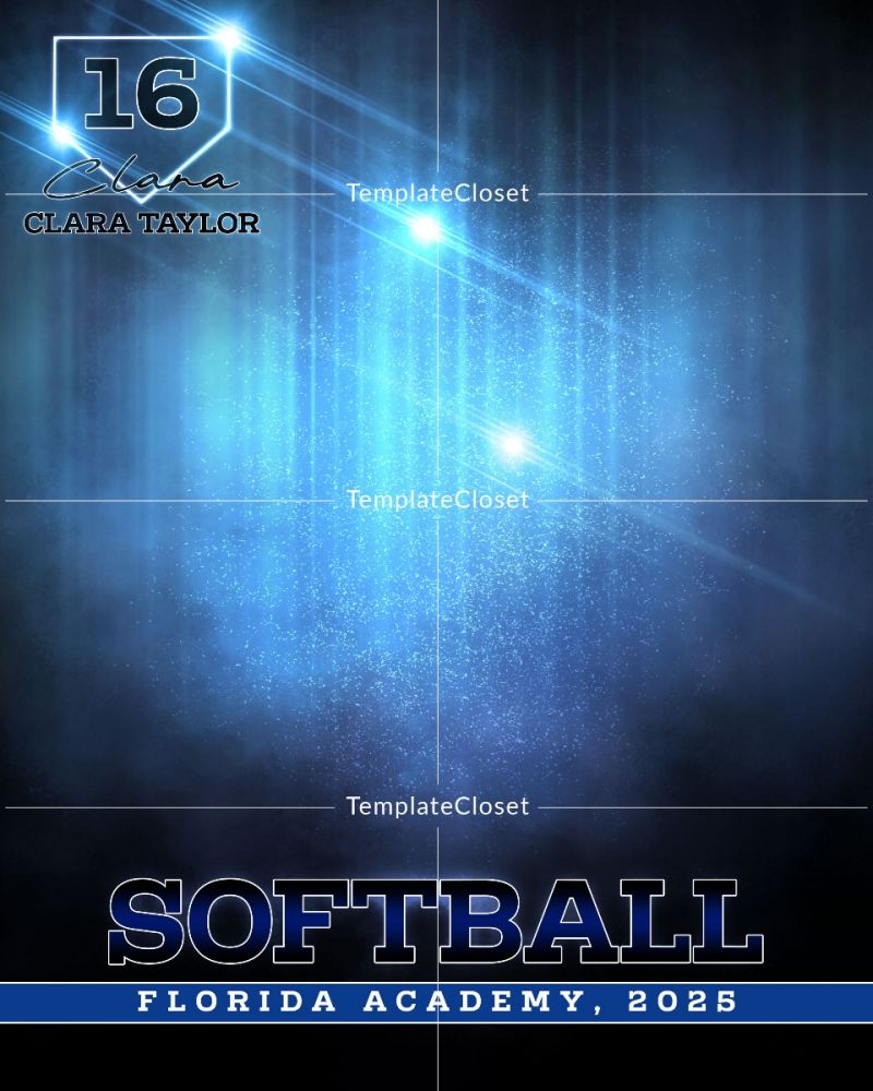 Softball Senior Enliven Effect Print Ready Sport Photography Template