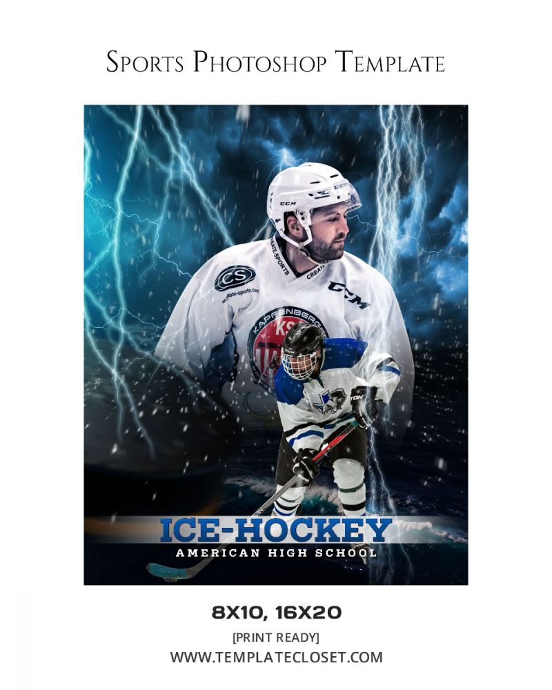 Ice Hockey Memory Mate Multi Effect Sport Photography Template