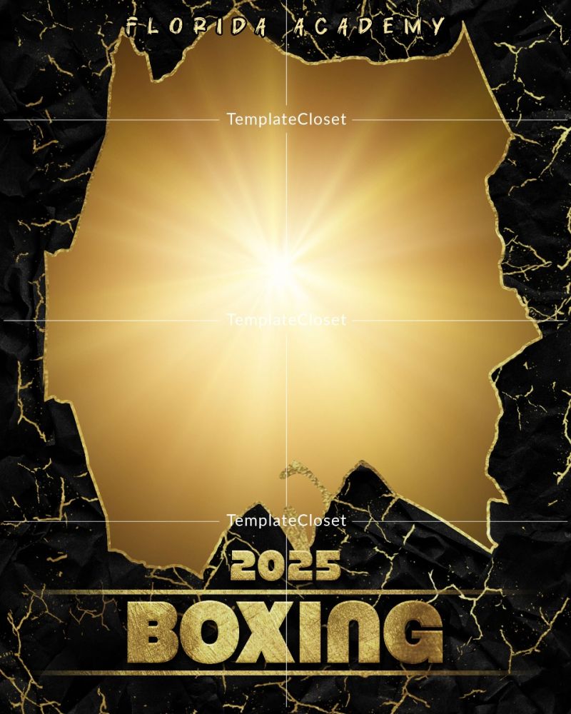 Boxing Customized Sports Photoshop Layered Template