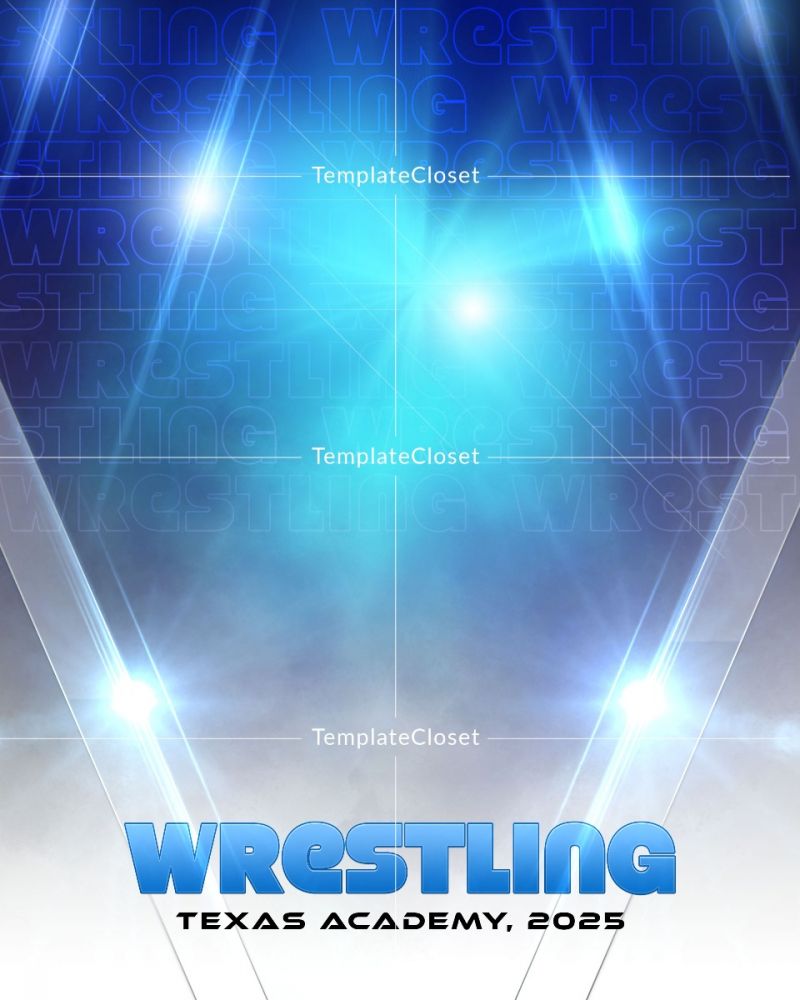 Wrestling Memory Mate Sports Photoshop Template