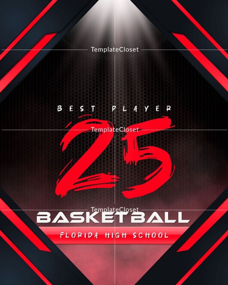 Basketball Memory Mate With Light Effect Sport Photography Template