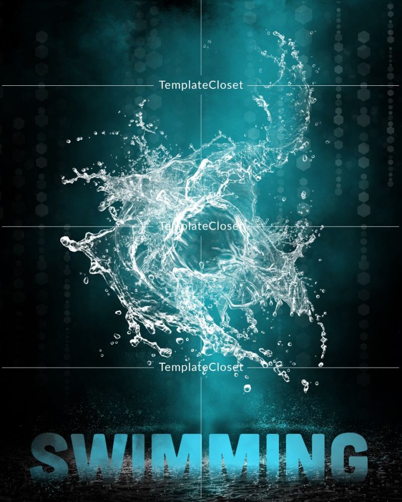 Swimming Enliven Effect Photography Template