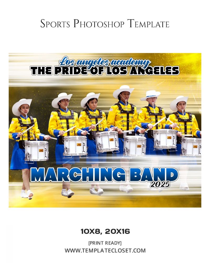Marching Band Pride Women Sport Photography Template