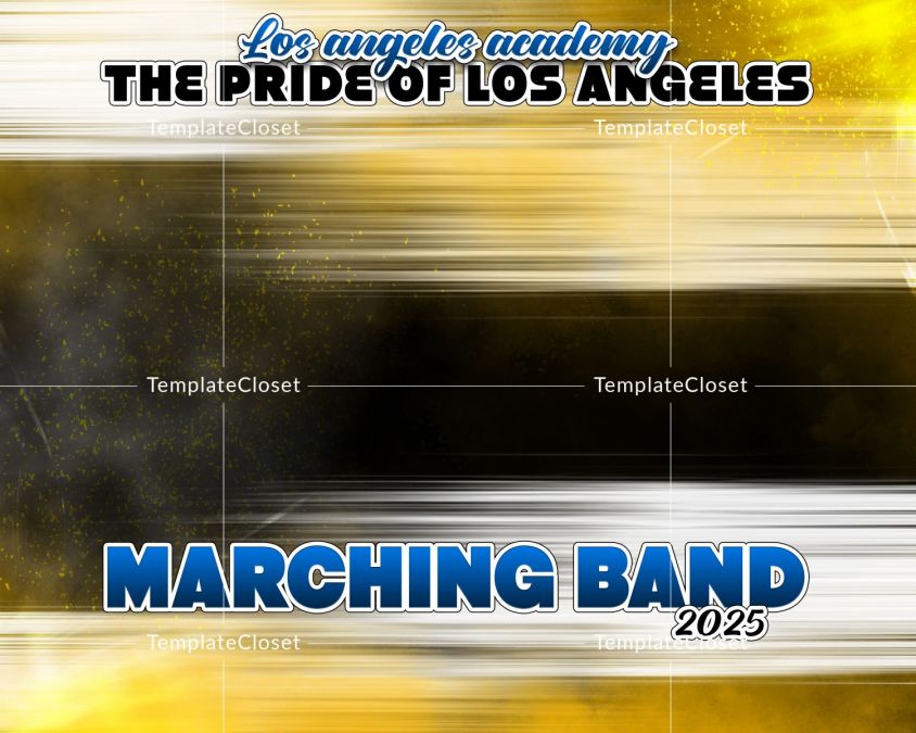 Marching Band Customized Layered Template