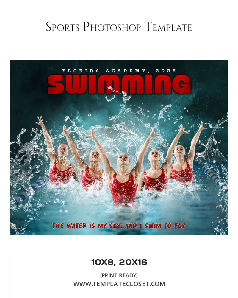 Swimming Light Effect Photoshop Photography Template