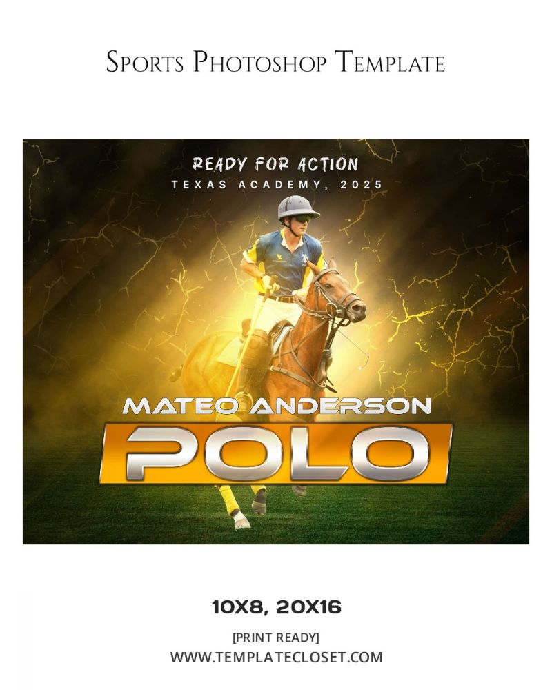 Mateo Aderson - Polo Enliven Effect Sport Photography Template