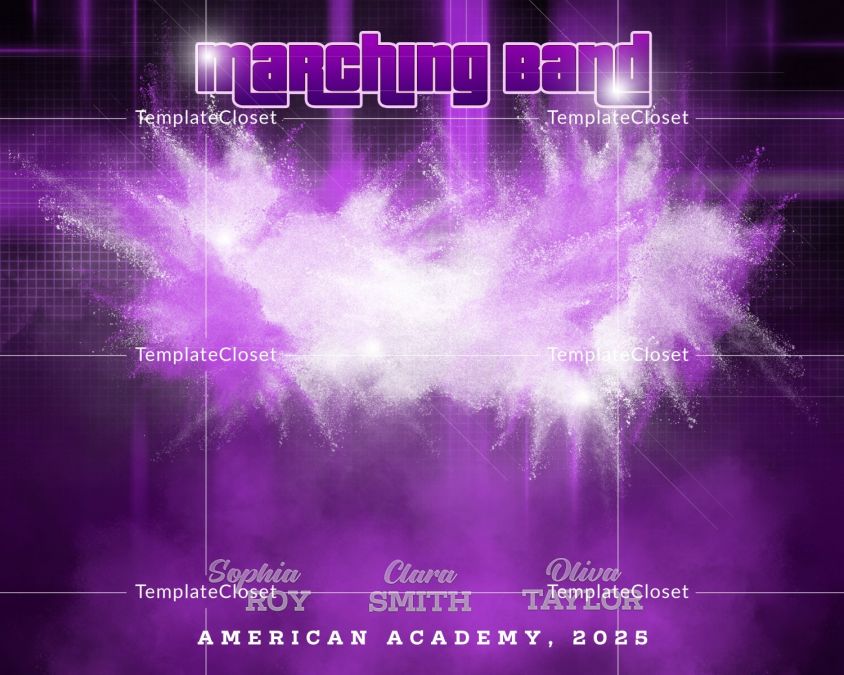 Marching Band Customized Layered Template