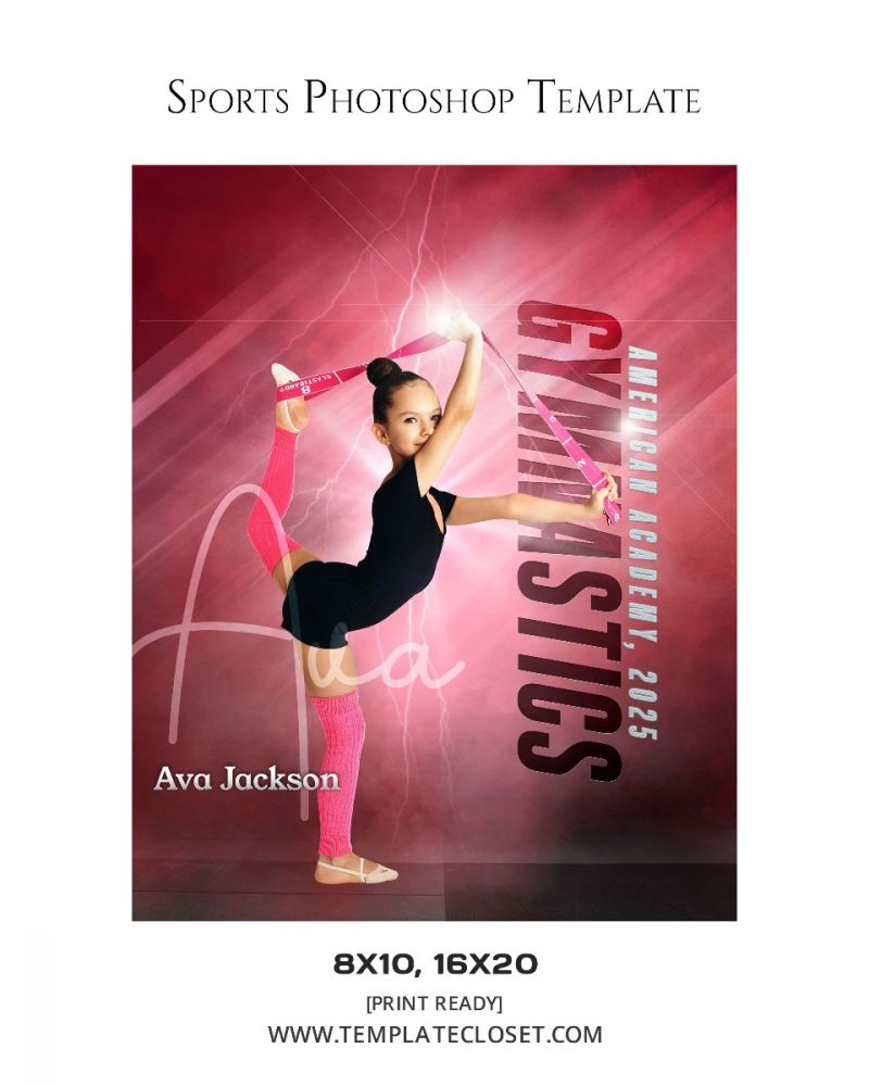 Ava Jackson - Gymnastic Signature Move Sport Photography Template