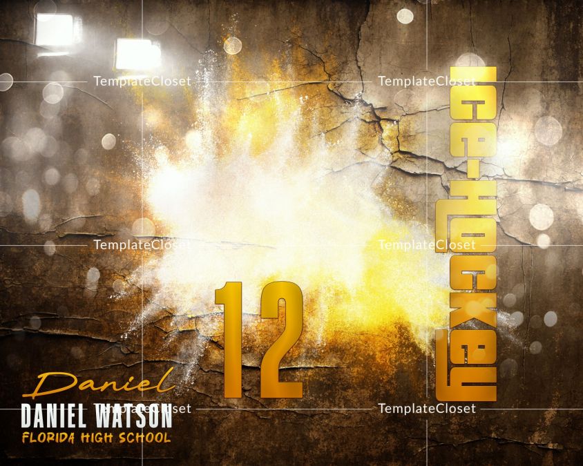Daniel Watson - Ice Hockey Senior Memory Mate Photography Template
