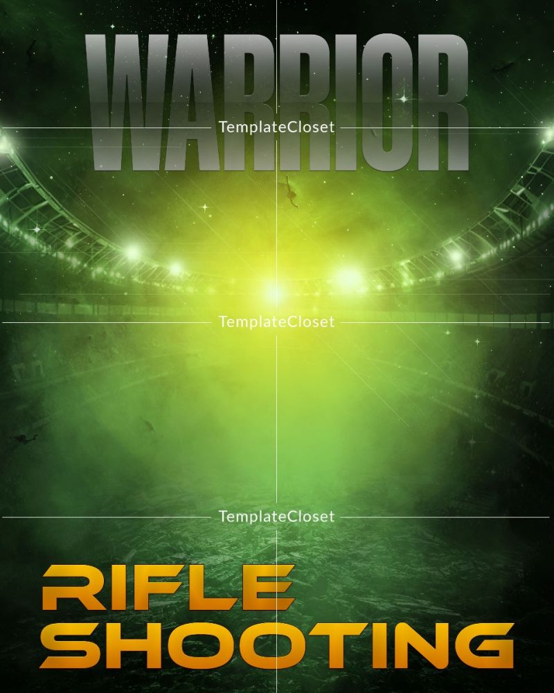 Rifle Shooting Enliven Effect Customized Photoshop Template
