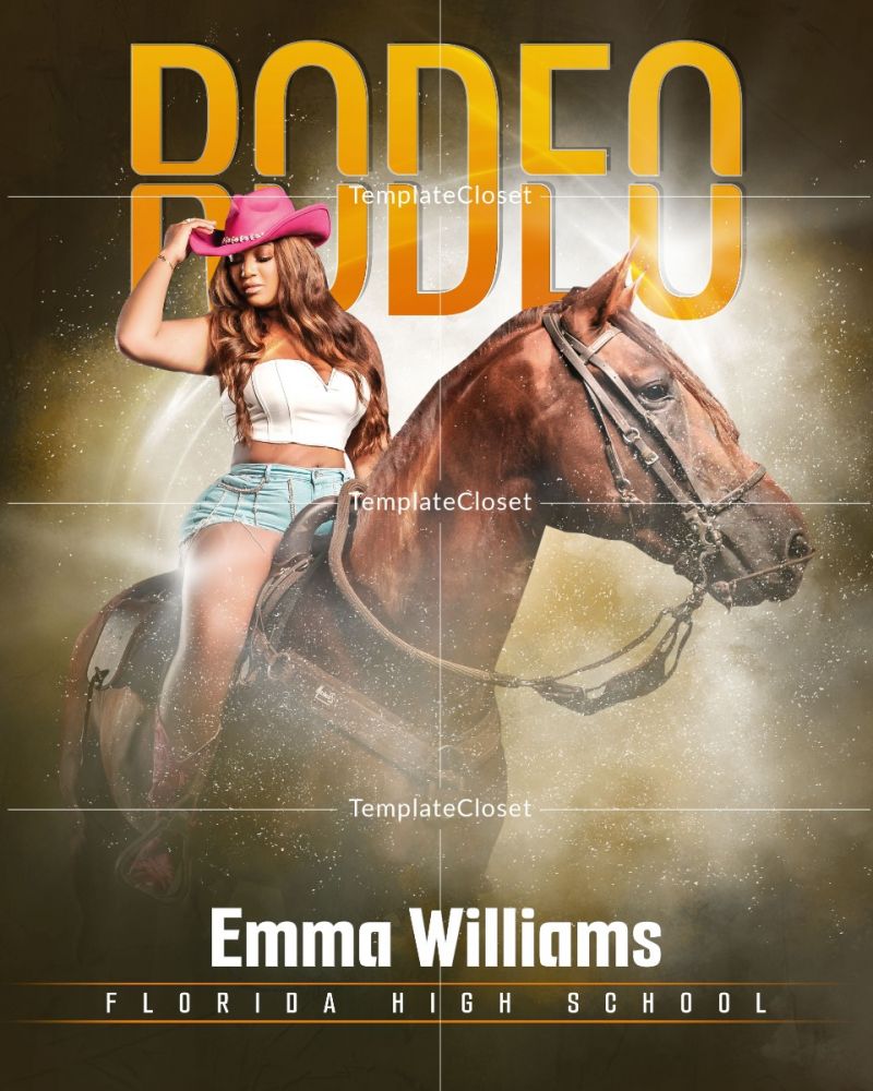 Emma William - Rodeo Senior Sport Photography Template