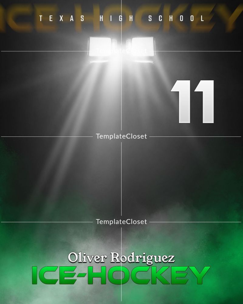 Ice Hockey Light Effect Senior Sport Photoshop Poster