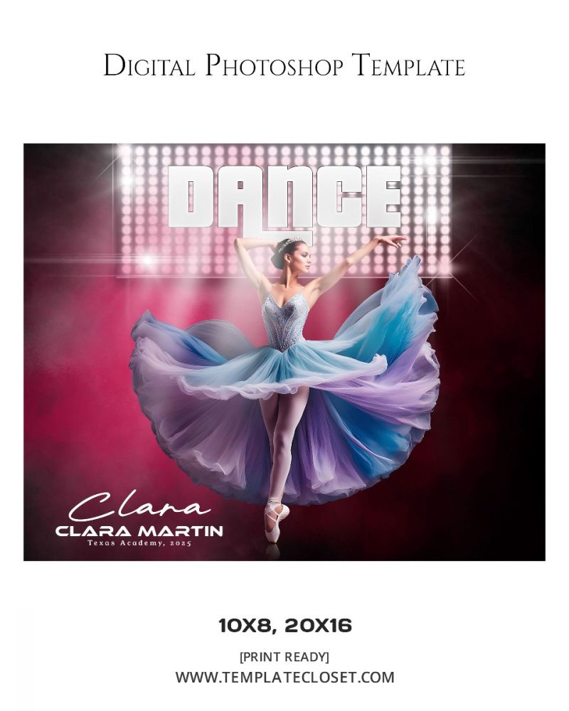 Clara Martin - Dance Signature Effect Customized Digital Photography Poster