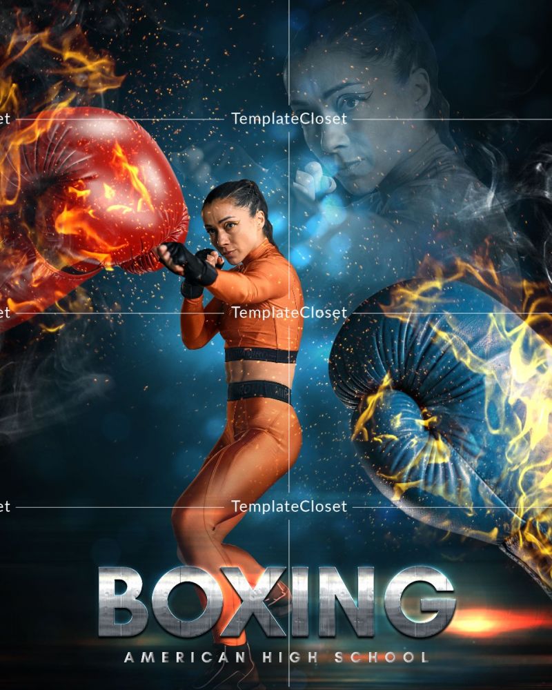 Boxing Enliven Effect Sports Photoshop Photography Template