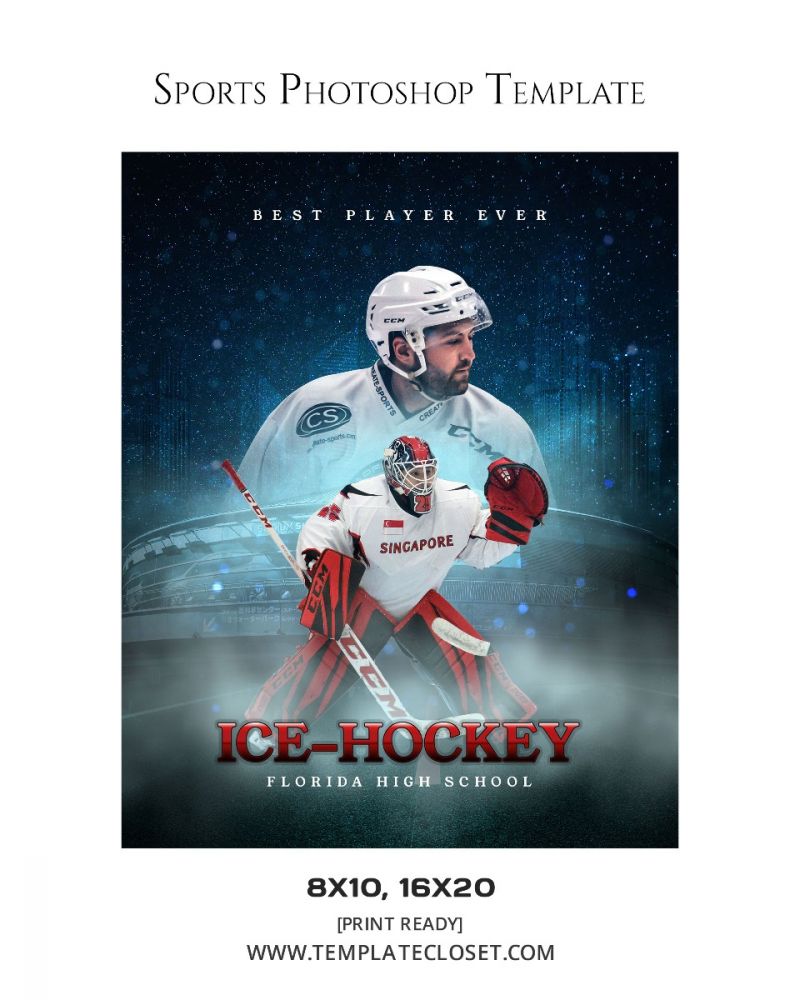 Ice Hockey Best Player Memory Mate Sport Photography Template