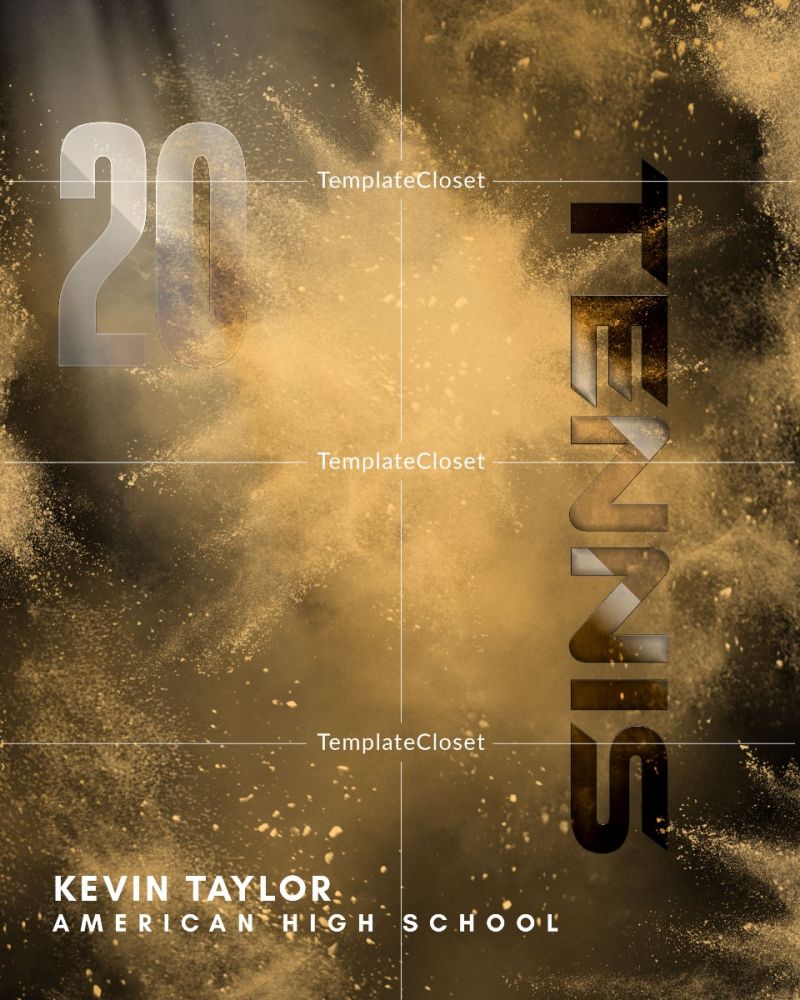 Tennis Senior Memory Mate Sport Photography Template