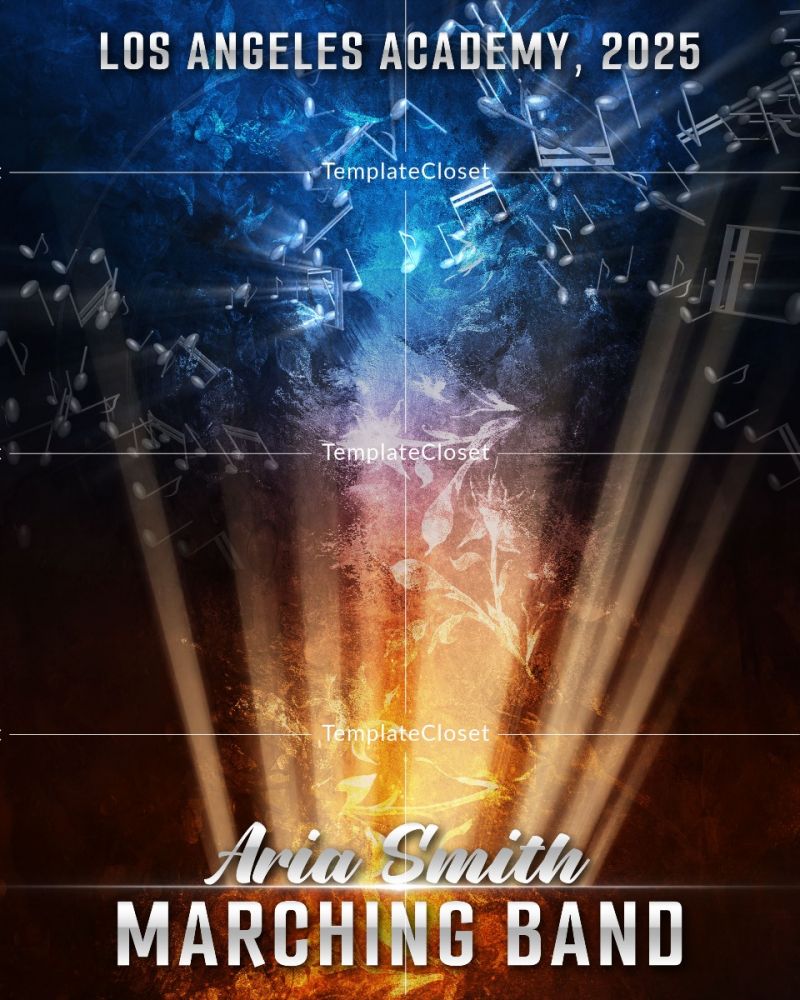 Marching Band Customized Layered Template