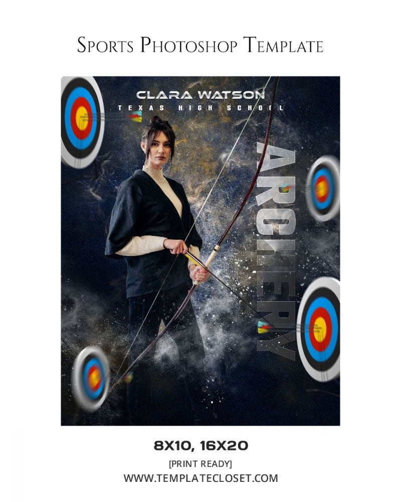 Archery - Focus On The Target Sport Photography Template