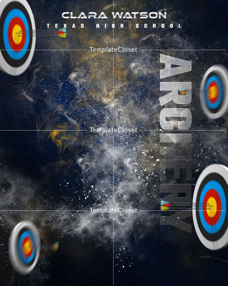 Archery Memory Mate Sports Photography Template
