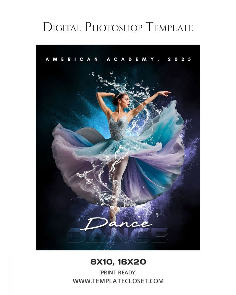 Best Dance Multi Layer Customized Digital Photoshop Template