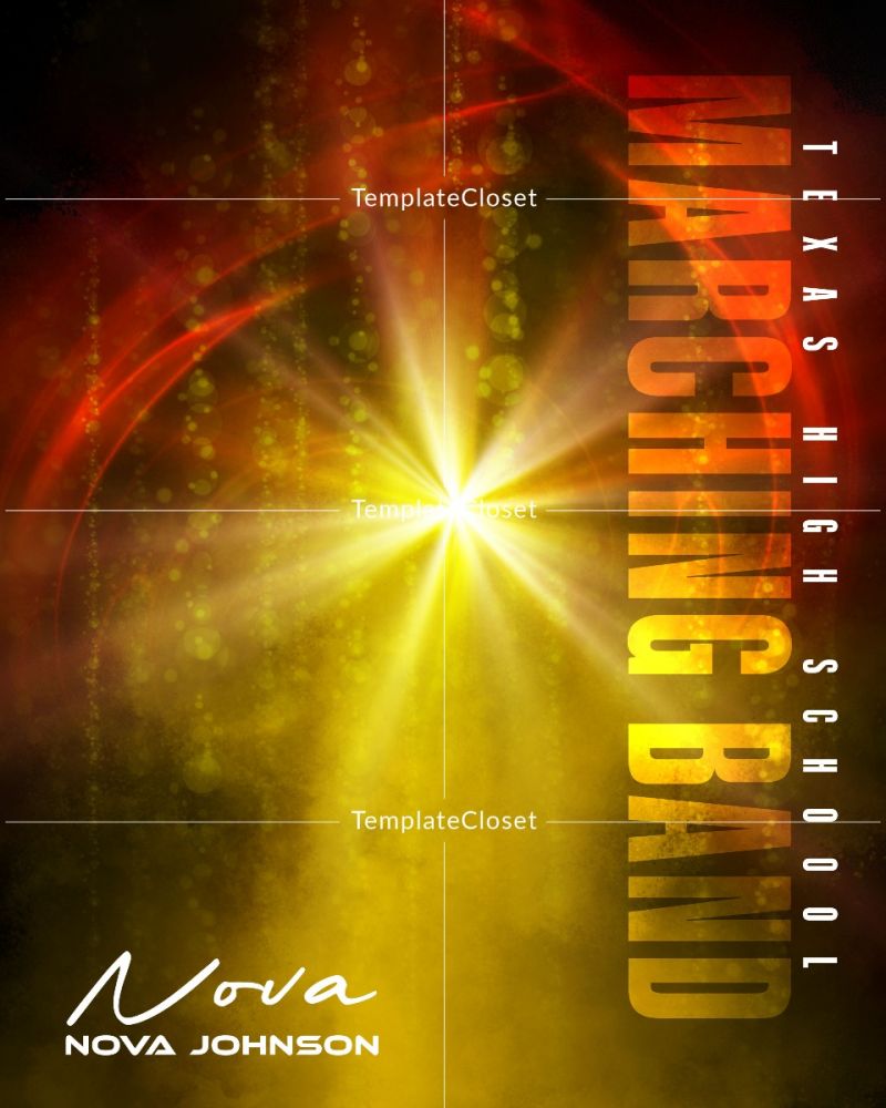 Marching Band Customized Layered Template