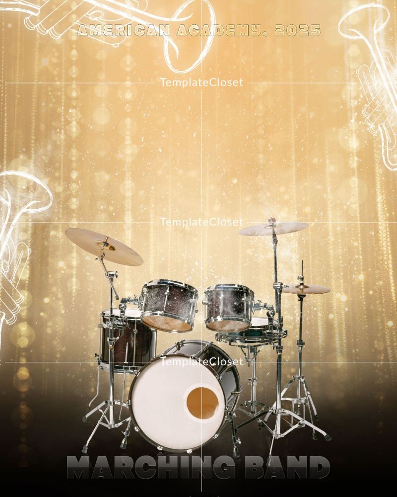 Marching Band Customized Layered Template