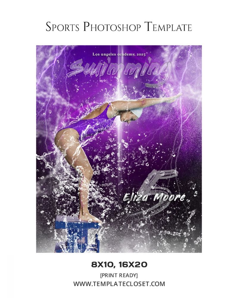 Swimming Light Effect Photoshop Photography Template