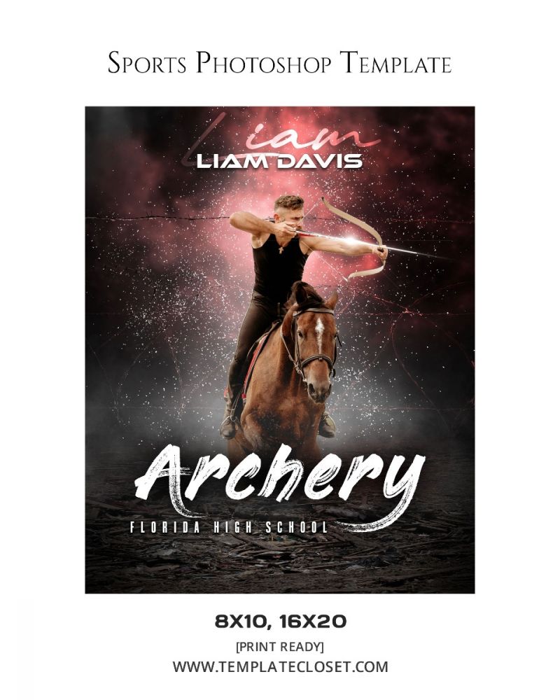 Archery - Focus On The Target Sport Photography Template