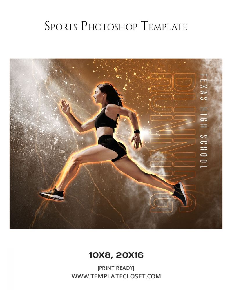 Fully Customized Running Multi Layer Photography Template