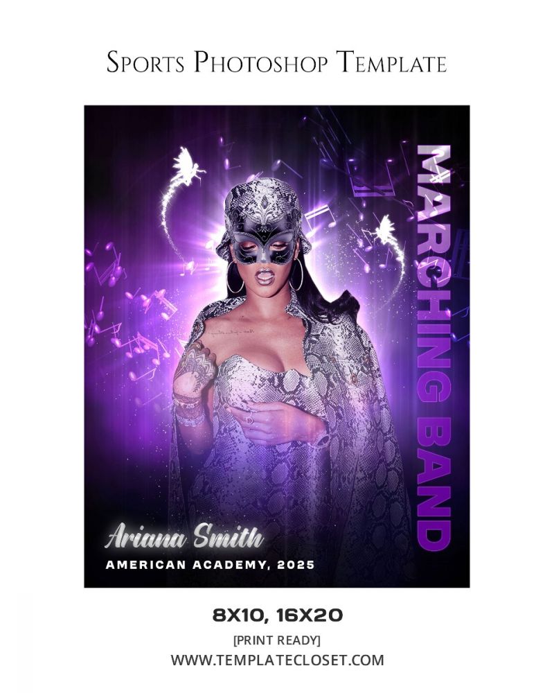 Marching Band American Academy Enliven Effect Photography Template