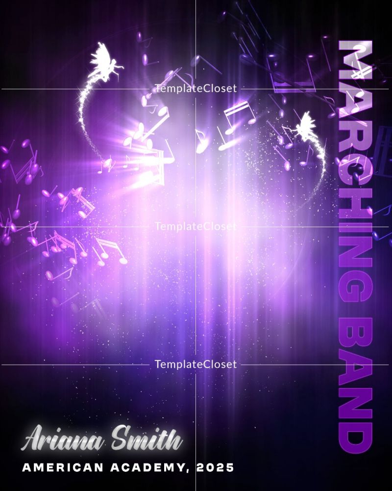 Marching Band Customized Layered Template
