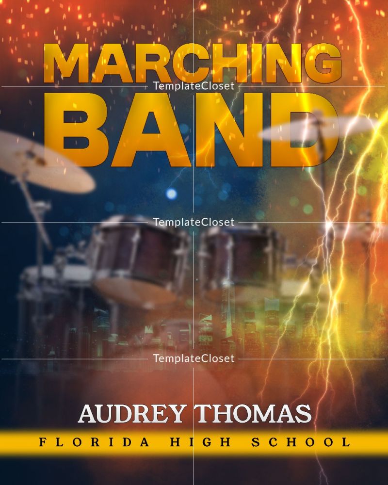 Marching Band Customized Layered Template