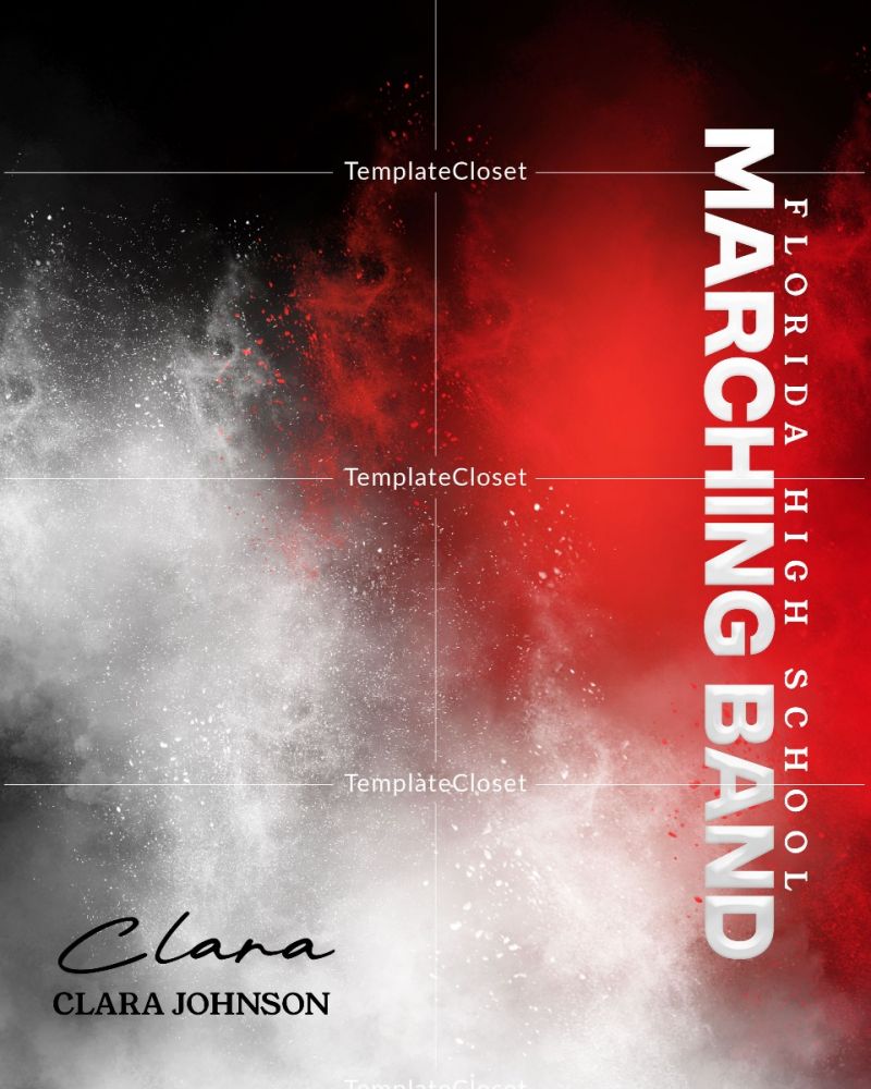 Marching Band Customized Layered Template