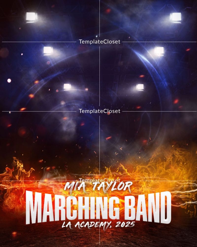 Marching Band Customized Layered Template