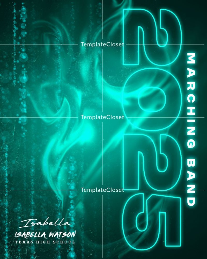 Marching Band Customized Layered Template