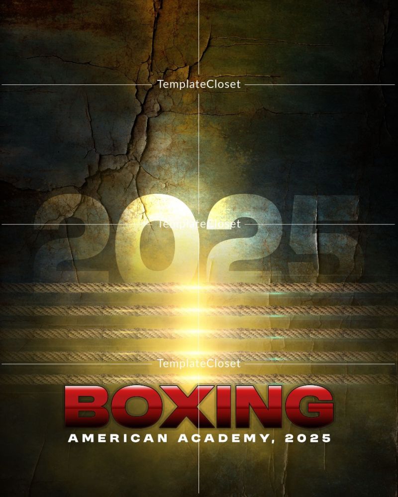 Boxing Customized Sports Photoshop Layered Template