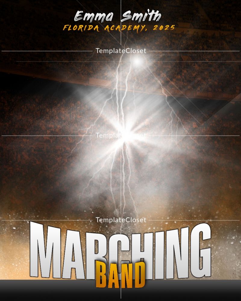 Marching Band Customized Layered Template