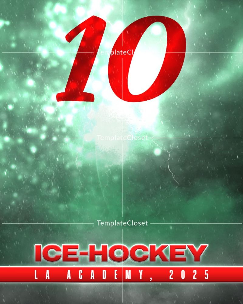 Ice Hockey Memory Mate Senior Photography Photoshop Template