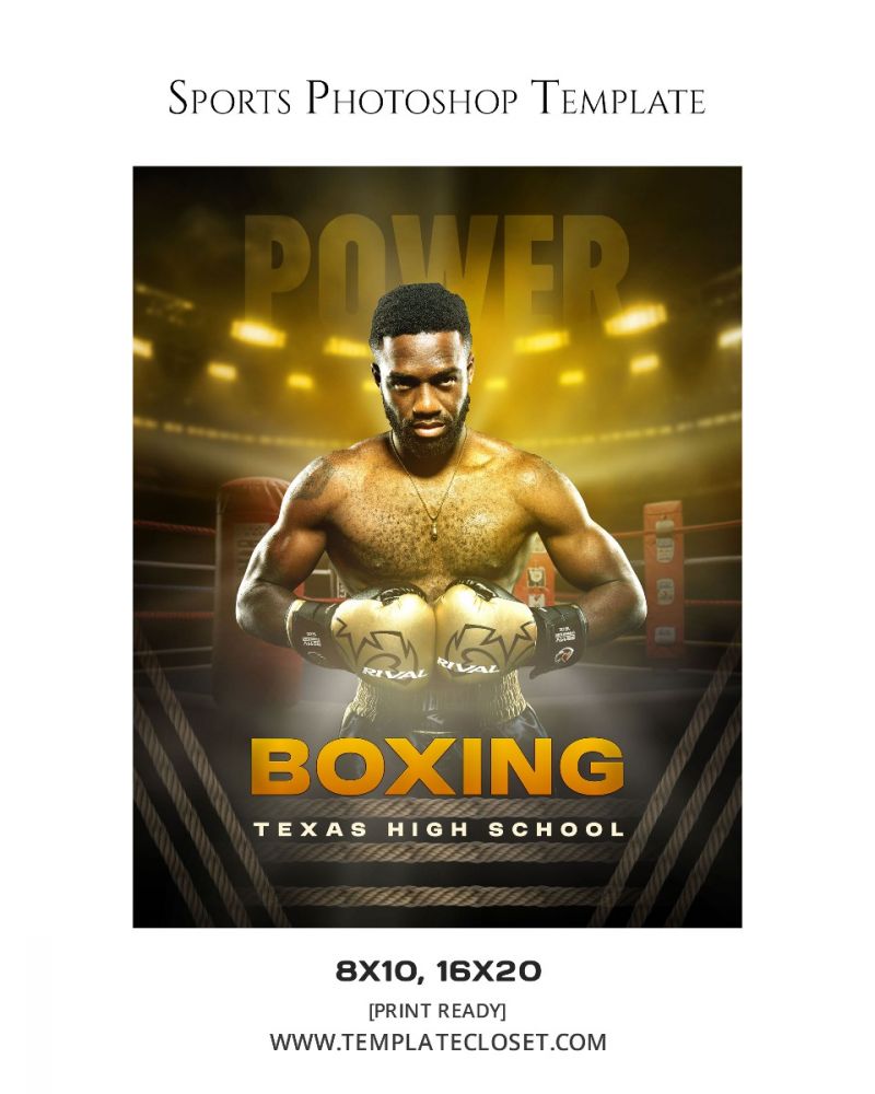Boxing Enliven Effect Sports Photoshop Photography Template