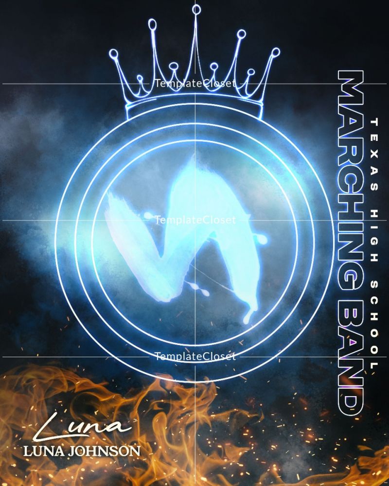 Marching Band Customized Layered Template