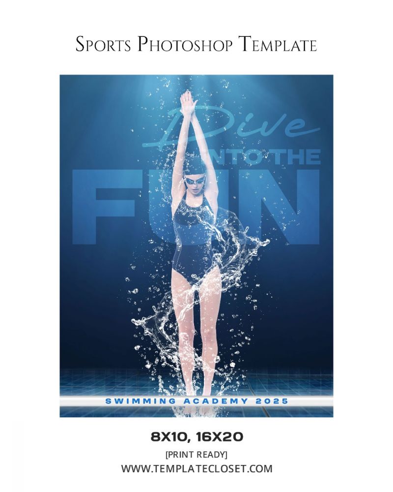 Swimming Light Effect Photoshop Photography Template