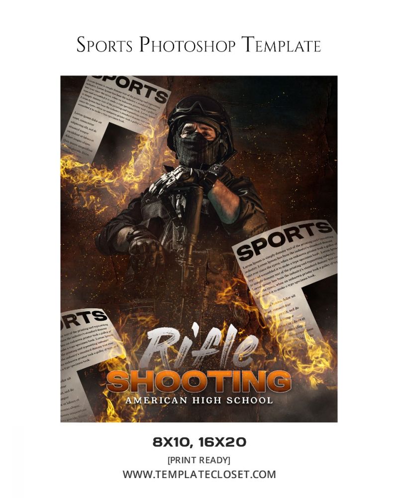 Rifle Shooting Sport Customized Photography Poster